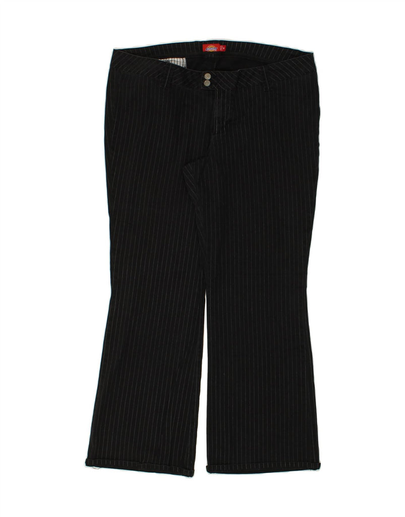 DICKIES Womens Bootcut Chino Trousers US 18 2XL W38 L29 Black Striped | Vintage Dickies | Thrift | Second-Hand Dickies | Used Clothing | Messina Hembry 