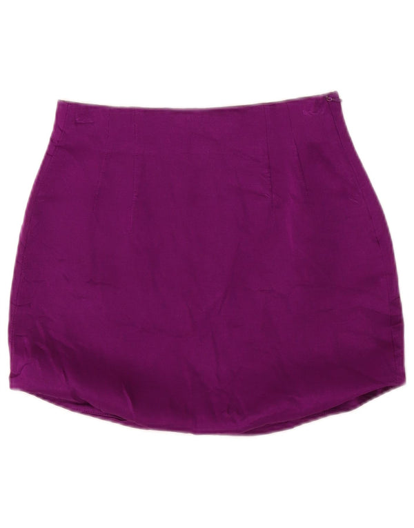 Zara Womens High Waist Mini Skirt Small W24 Purple