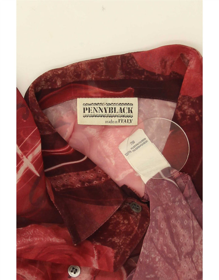 Penny Black Womens Shirt Blouse UK 8 Small Red Floral Polyester