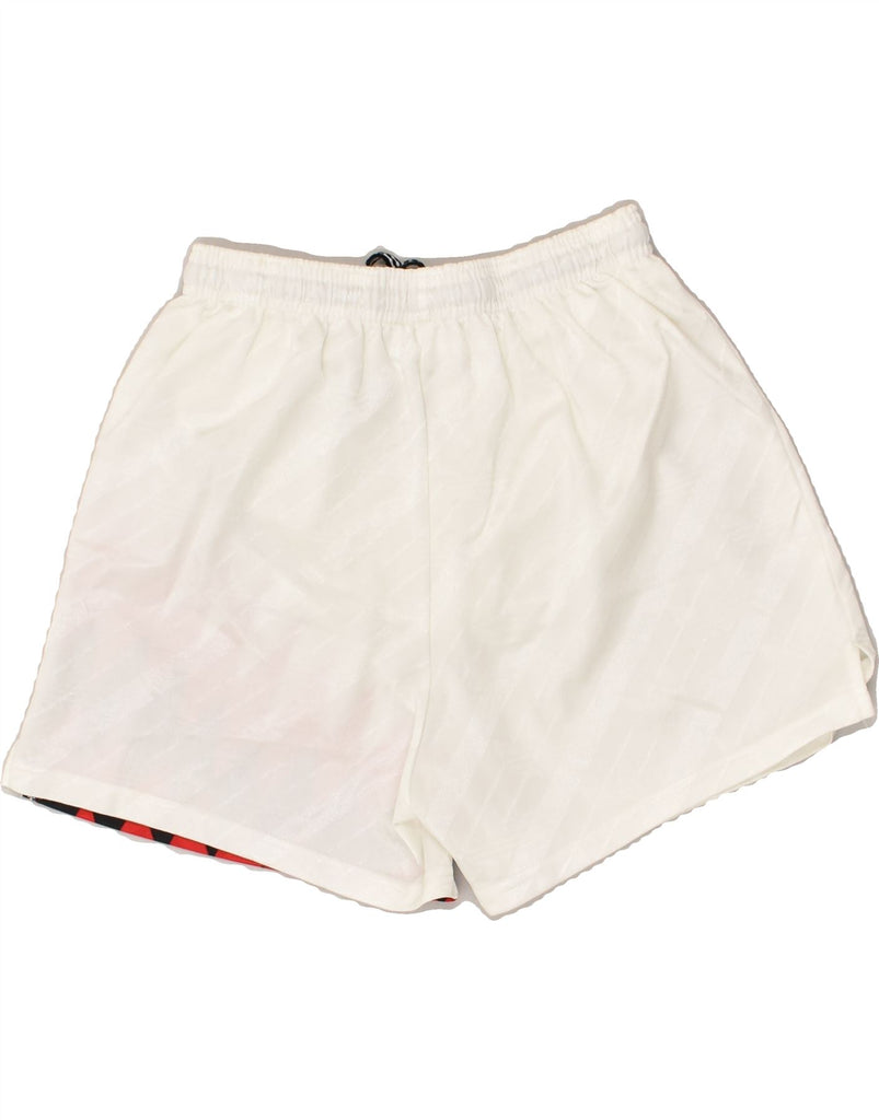 ADIDAS Boys Graphic Sport Shorts 13-14 Years White Geometric Polyester | Vintage Adidas | Thrift | Second-Hand Adidas | Used Clothing | Messina Hembry 