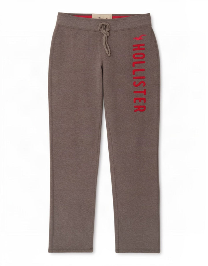 Hollister Womens Graphic Tracksuit Trousers UK 14 Medium Grey