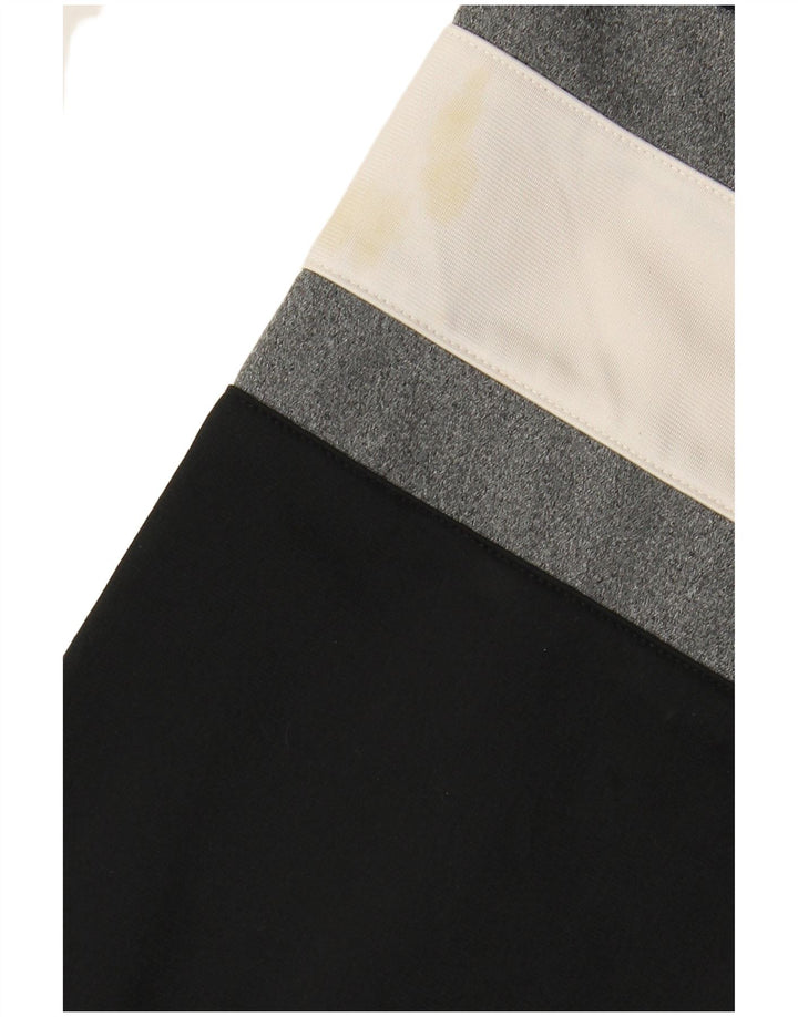 REEBOK Mens Loose Fit Graphic Tracksuit Top Jacket Small Black Colourblock