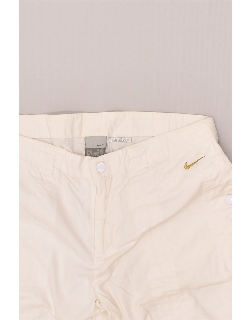 NIKE Womens Casual Shorts UK 8 Small W30  White | Vintage Nike | Thrift | Second-Hand Nike | Used Clothing | Messina Hembry 