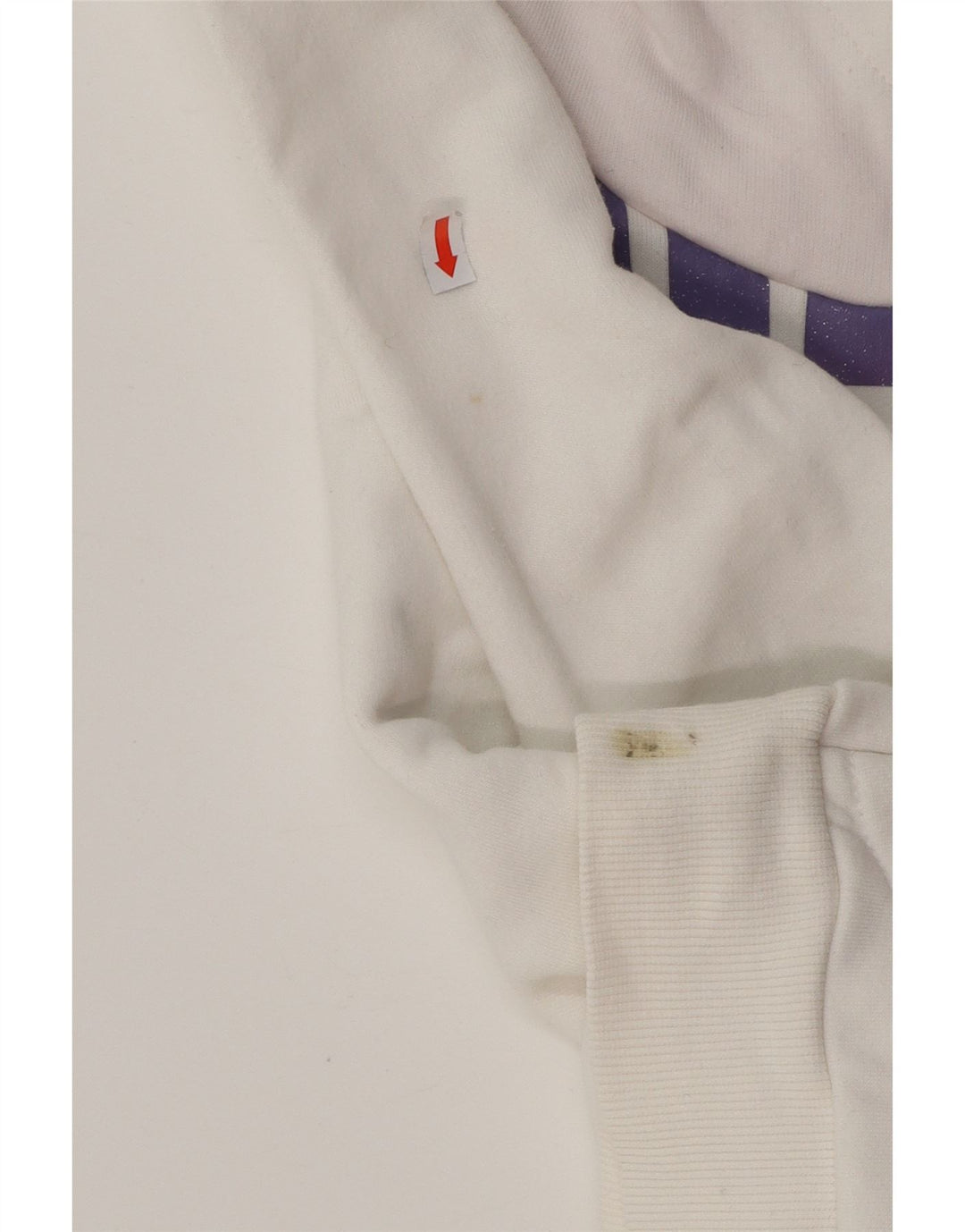 PUMA Womens Graphic Hoodie Jumper UK 8 Small White Cotton