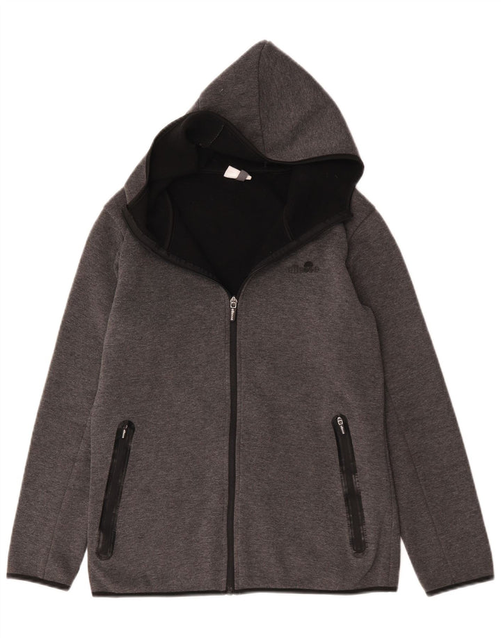 Ellesse Mens Zip Hoodie Sweater Small Grey Polyester