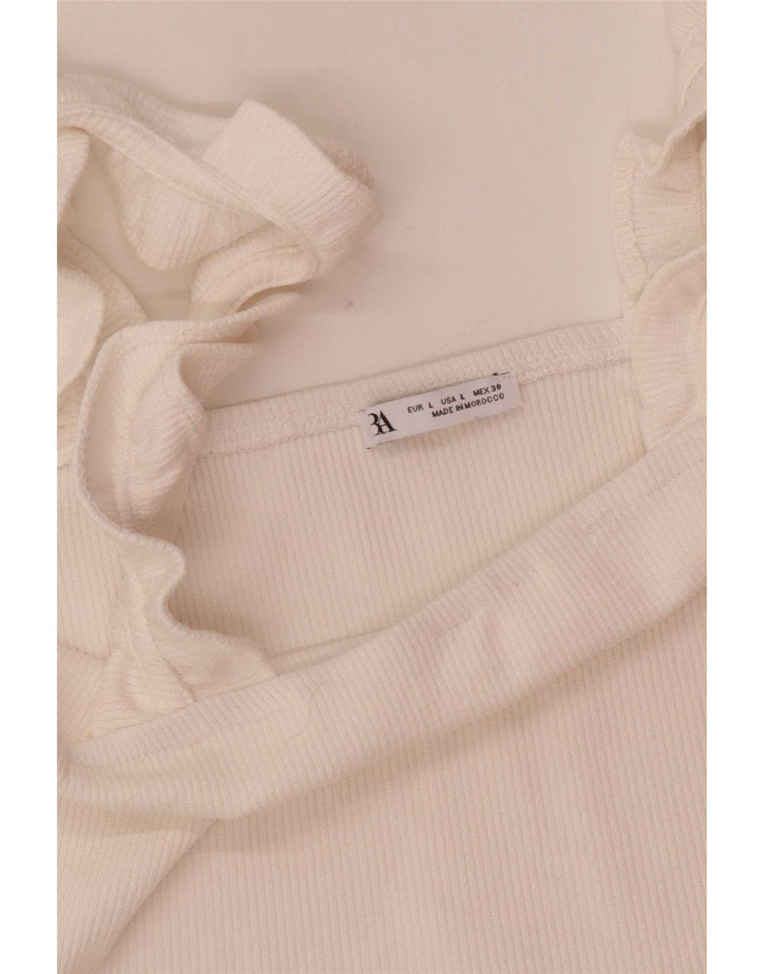 Zara Womens Crop Top UK 14 Large White