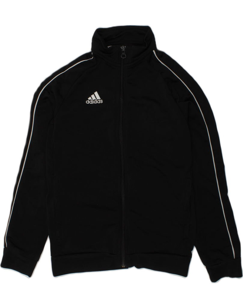 ADIDAS Boys Tracksuit Top Jacket 9-10 Years Black Polyester | Vintage Adidas | Thrift | Second-Hand Adidas | Used Clothing | Messina Hembry 