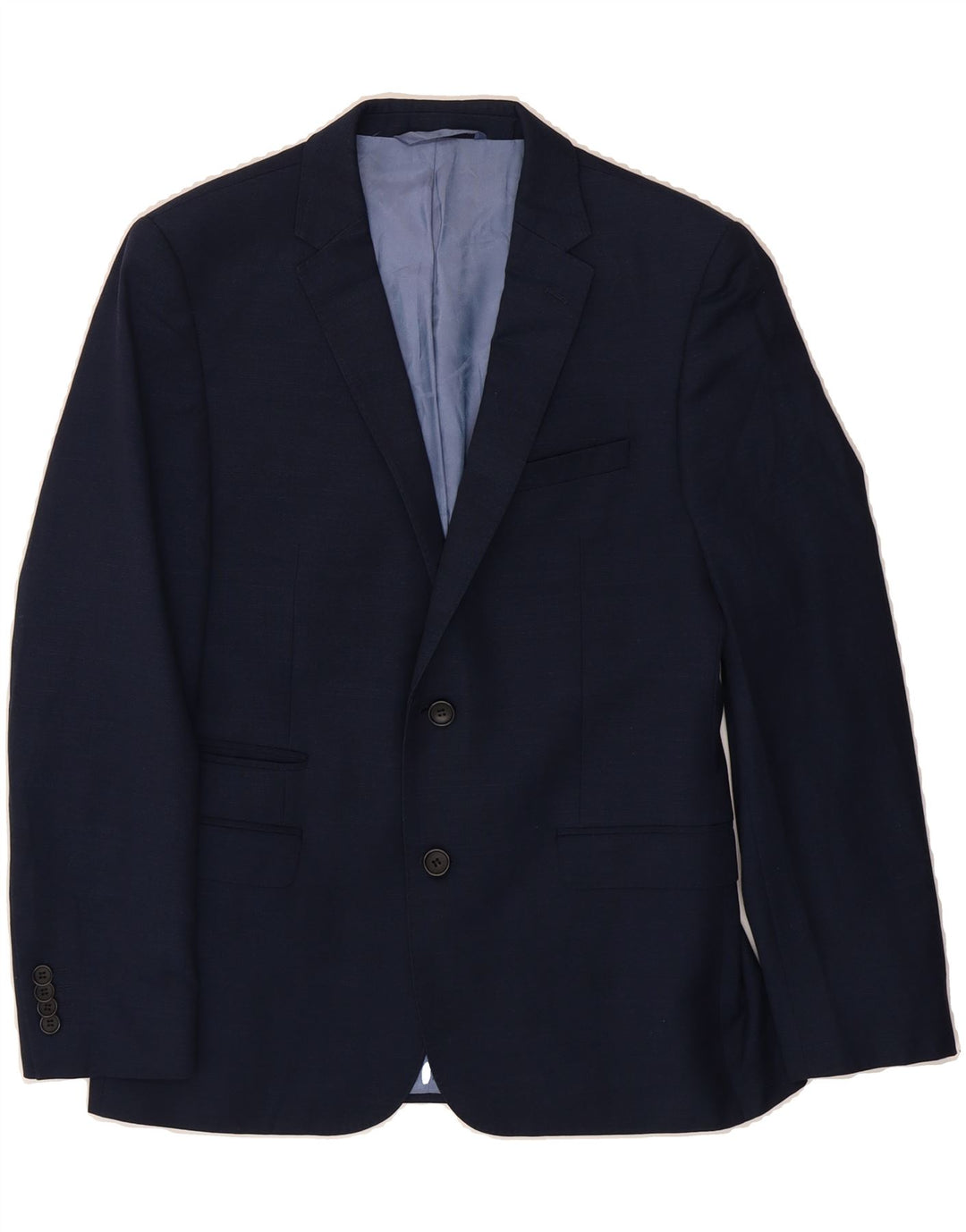 FRENCH CONNECTION Mens Short Slim Fit Blazer Jacket UK 38 Medium Navy Blue Vintage French Connection and Second-Hand French Connection from Messina Hembry 