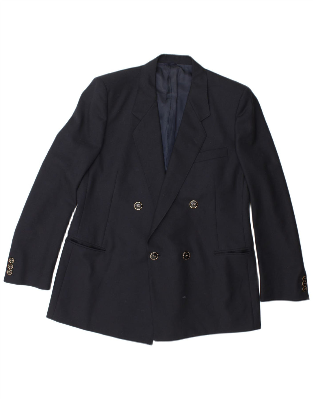 Redaelli Mens Double Breasted Blazer Jacket IT 50 Large Navy Blue
