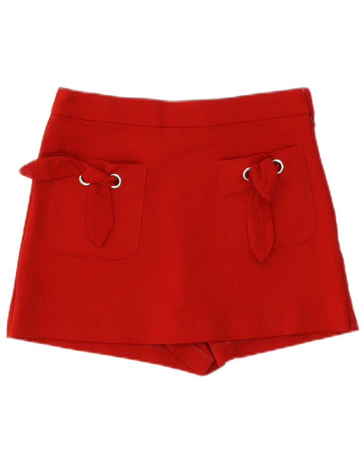 Zara Womens Skort UK 8 Small  Red Cotton