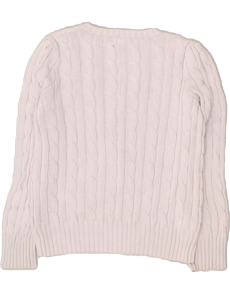 RALPH LAUREN Girls Crew Neck Jumper Sweater 5-6 Years Pink Cotton | Vintage Ralph Lauren | Thrift | Second-Hand Ralph Lauren | Used Clothing | Messina Hembry 