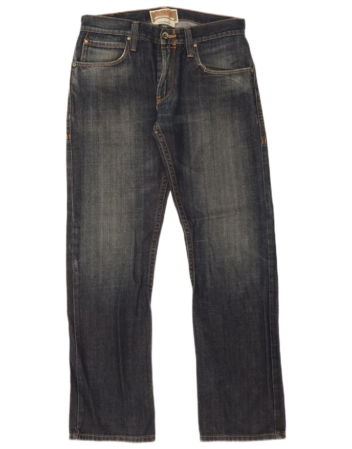 Levi's Mens Slim Straight Jeans W32 L32 Navy Blue Cotton