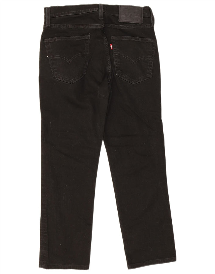LEVI'S Mens Cropped Straight Jeans W30 L24 Black