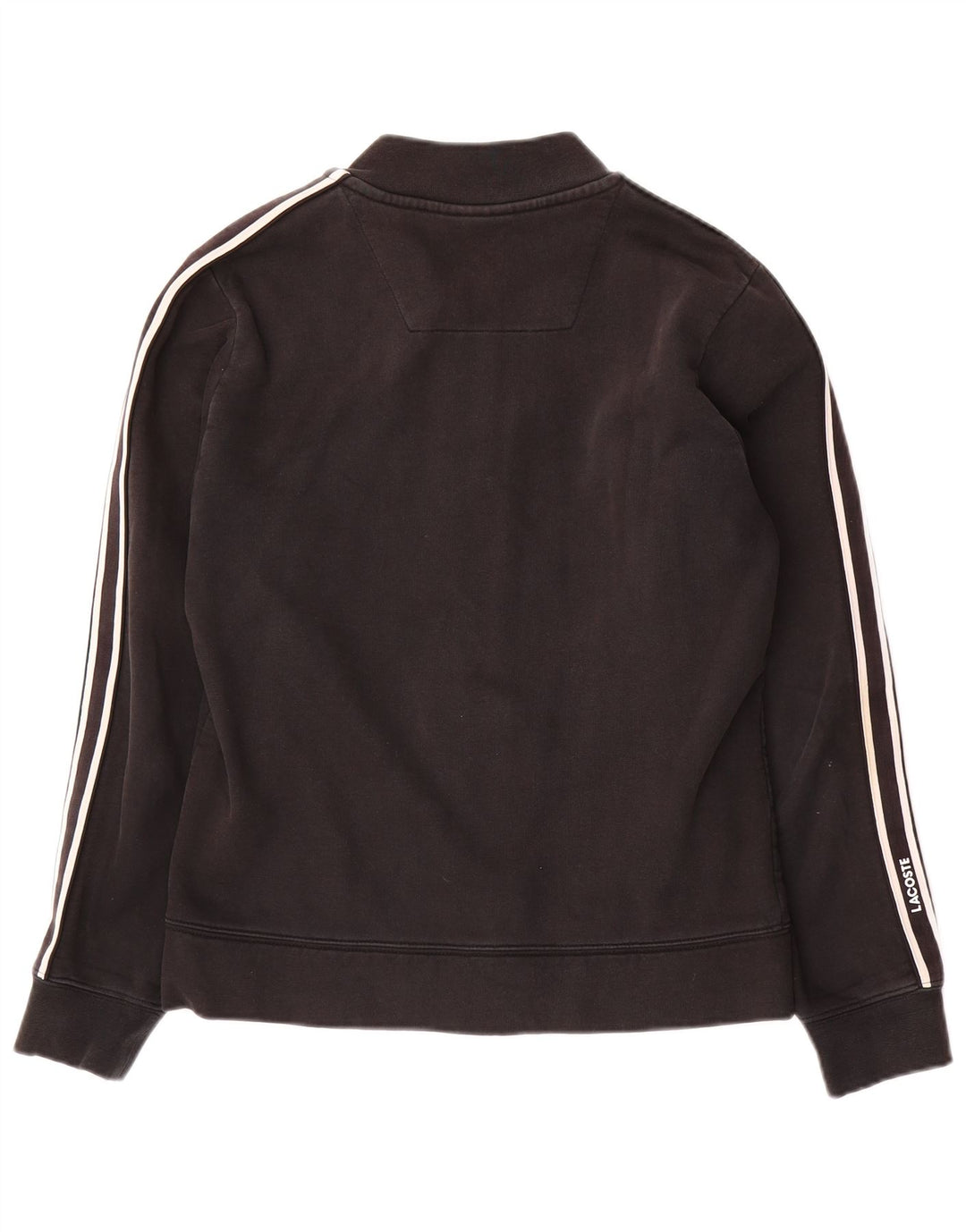 LACOSTE Mens Tracksuit Top Jacket Size 3 Small Black Cotton