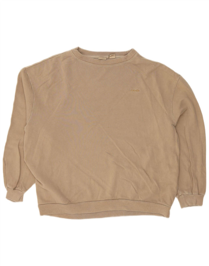 LEVI'S Mens Sweatshirt Jumper Large Beige Cotton