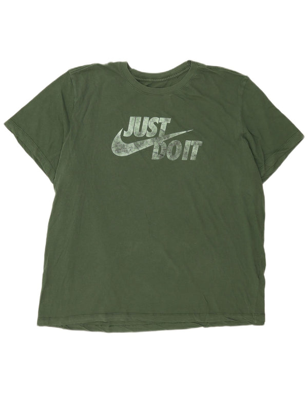 Nike Mens Graphic T-Shirt Top 2XL Green