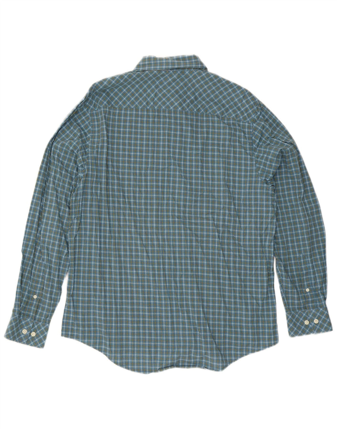 Timberland Mens Shirt Large Blue Check Cotton