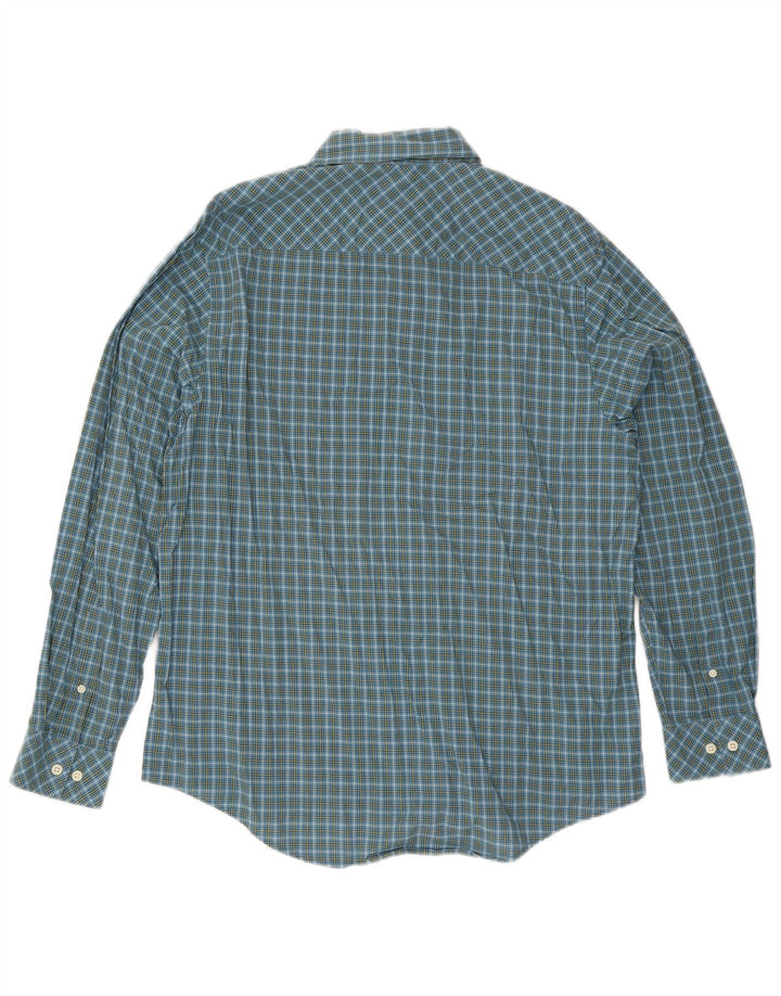 Timberland Mens Shirt Large Blue Check Cotton