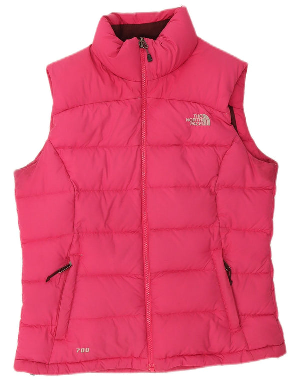 The North Face Womens Padded Gilet UK 10 Small Pink Polyester