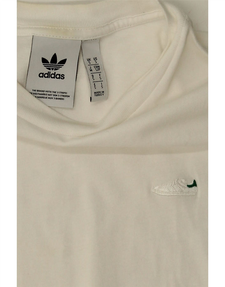 ADIDAS Mens T-Shirt Top Small White Cotton Vintage Adidas and Second-Hand Adidas from Messina Hembry 