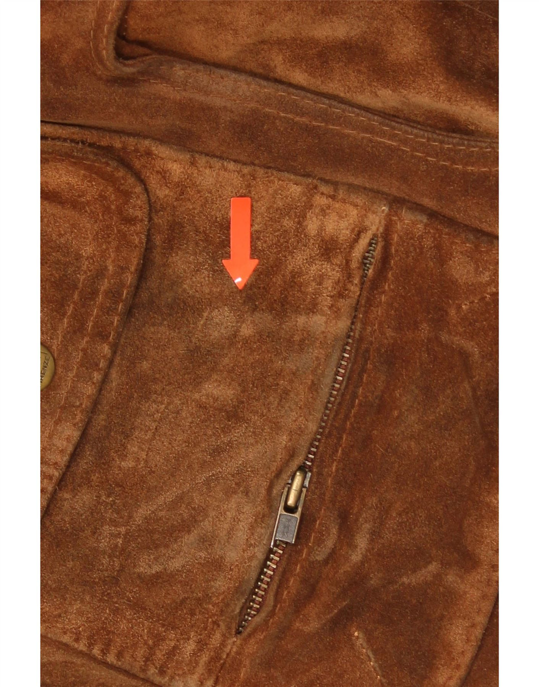 VINTAGE Mens Suede Jacket UK 40 Large Brown Leather