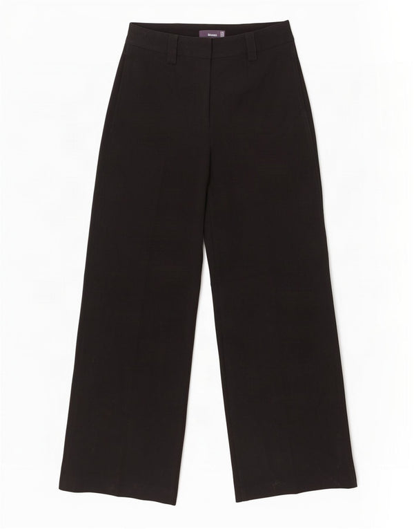 Marks & Spencer Womens High Waist Casual Trousers UK 10 Small W29 L32 Black