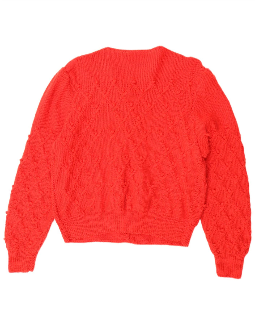 Vintage Womens Oversized Cardigan Sweater UK 16 Large Red