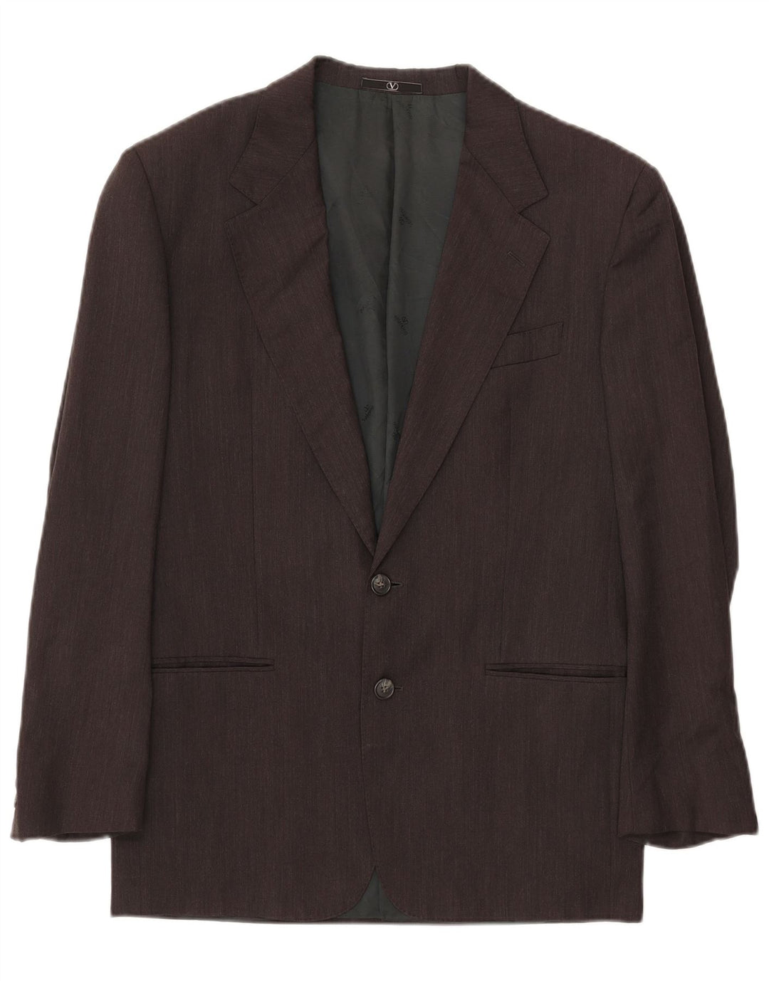 VALENTINO Mens 2 Button Blazer Jacket IT 46 Small Grey Virgin Wool