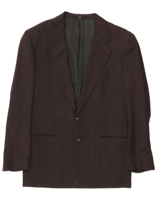 VALENTINO Mens 2 Button Blazer Jacket IT 46 Small Grey Virgin Wool