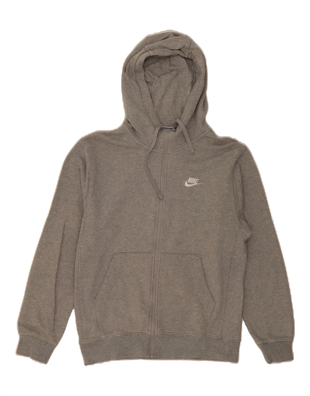 NIKE Mens Zip Hoodie Sweater Small Grey Cotton Vintage Nike and Second-Hand Nike from Messina Hembry 