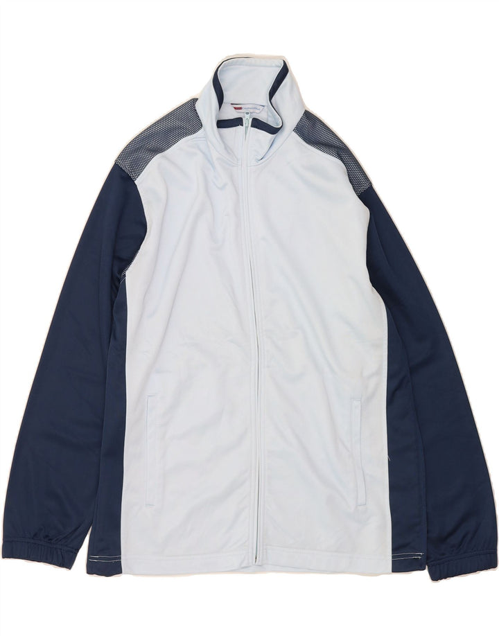 CAMPAGNOLO Mens Tracksuit Top Jacket Large Blue Colourblock Cotton Vintage Campagnolo and Second-Hand Campagnolo from Messina Hembry 