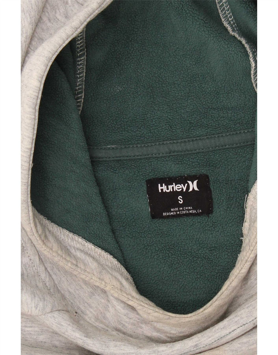 Hurley Womens Oversized Hoodie Jumper UK 10 Small Grey Striped