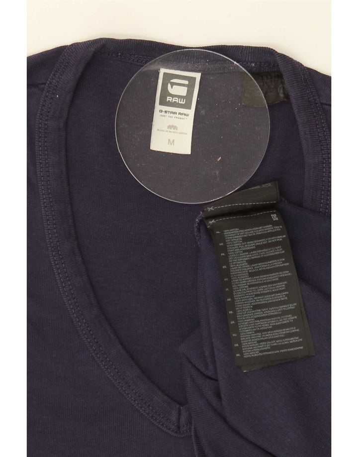 G-Star Mens T-Shirt Top Medium Navy Blue Cotton