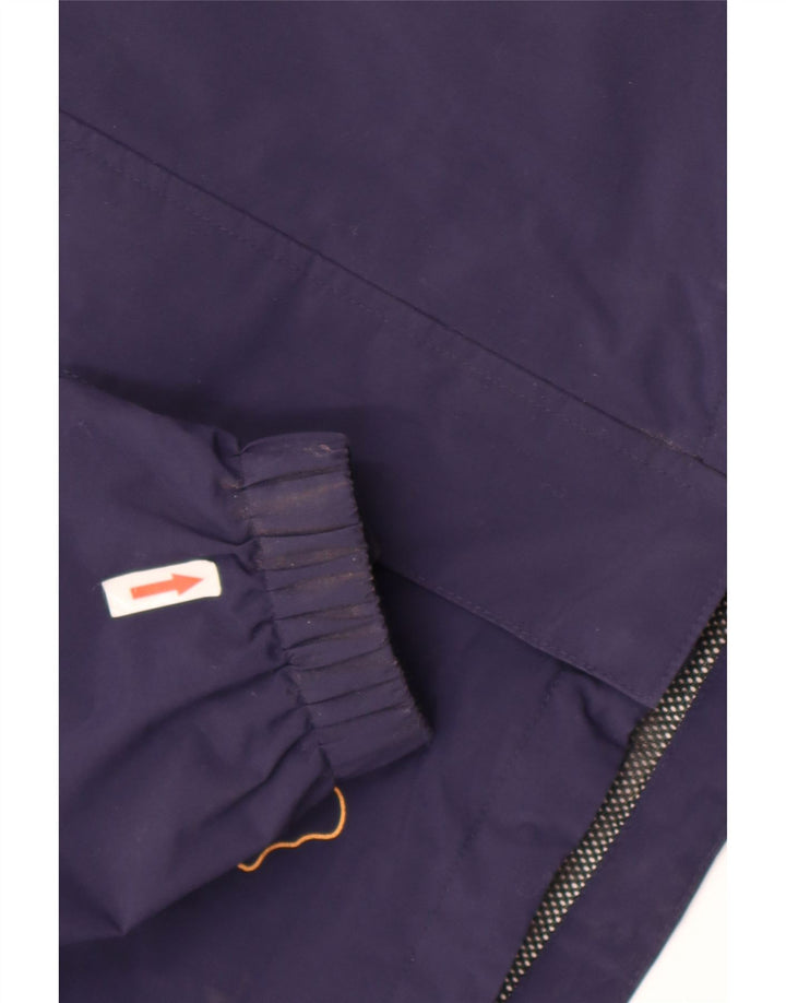 Jack Wolfskin Boys Graphic Hooded Rain Jacket 12-13 Years Navy Blue