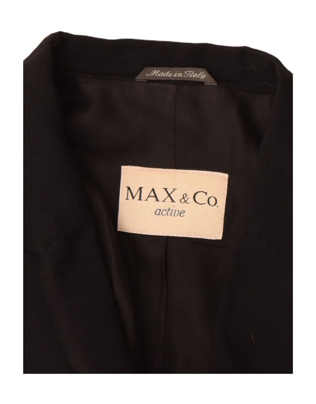 Max & Co. Womens Overcoat UK 12 Medium Black Wool
