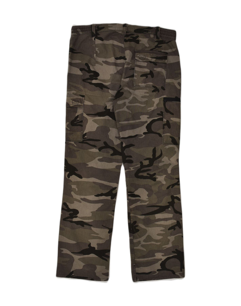 DECATHLON Mens Straight Cargo Trousers Large W36 L31 Grey Camouflage | Vintage Decathlon | Thrift | Second-Hand Decathlon | Used Clothing | Messina Hembry 