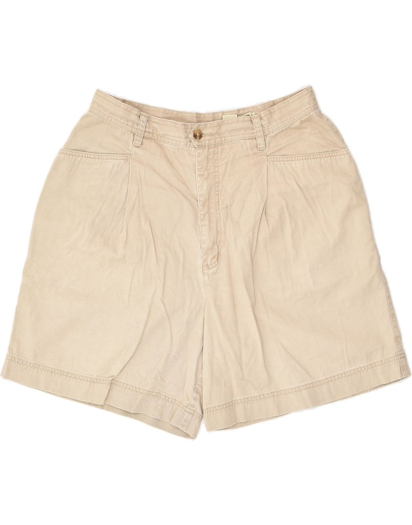 EDDIE BAUER Womens Casual Shorts UK 14 Large Beige Cotton | Vintage Eddie Bauer | Thrift | Second-Hand Eddie Bauer | Used Clothing | Messina Hembry 