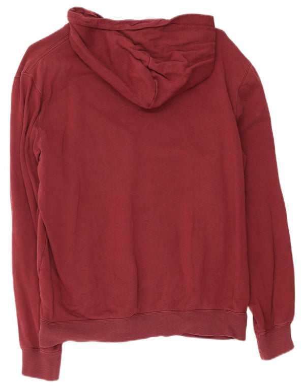 Champion Mens Graphic Hoodie Jumper Large Burgundy Cotton