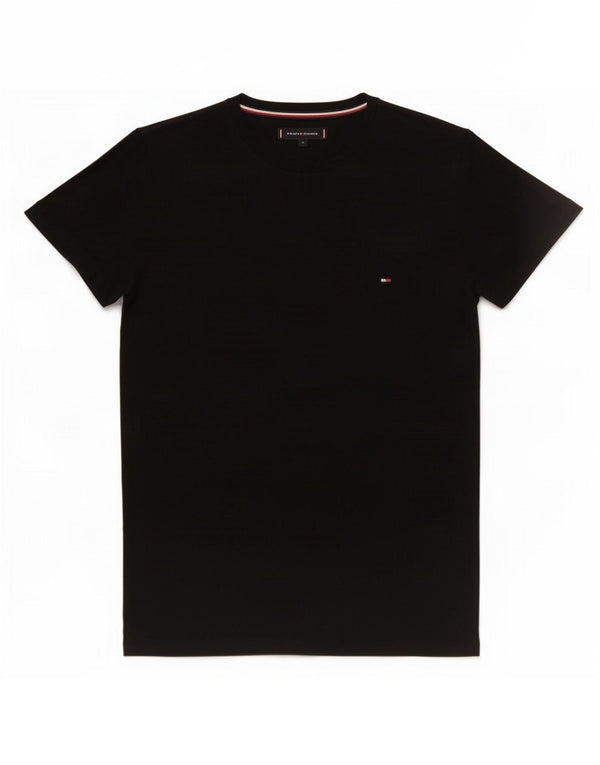 Tommy Hilfiger Mens T-Shirt Top Medium Black Cotton