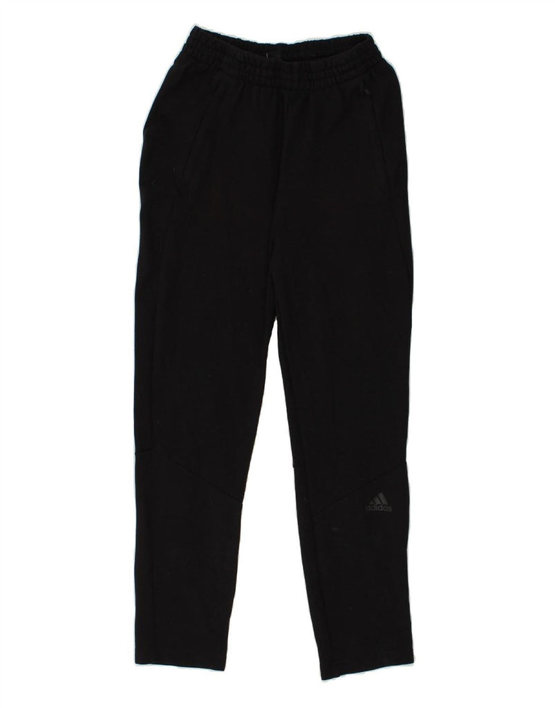 ADIDAS Boys Tracksuit Trousers 11-12 Years Black Rayon | Vintage Adidas | Thrift | Second-Hand Adidas | Used Clothing | Messina Hembry 