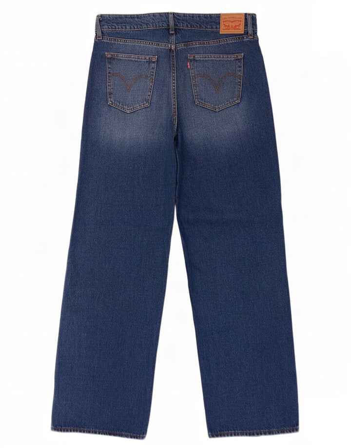 Levi's Womens Super Low Wide Leg Jeans W31 L34 Blue Cotton