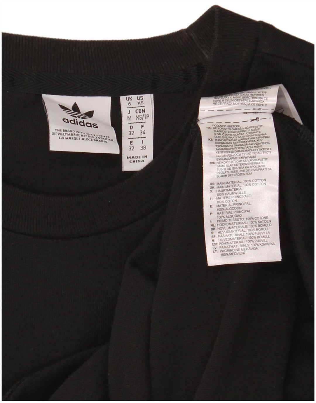 ADIDAS Womens T-Shirt Dress UK 6 XS Black Cotton