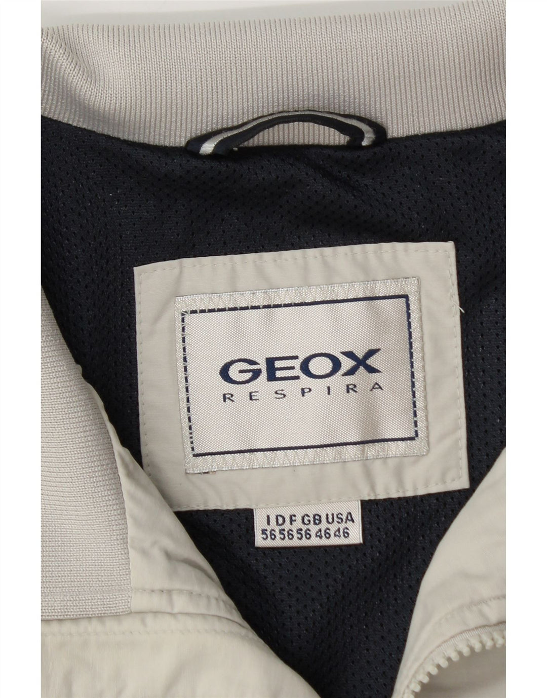 Geox Mens Respira Bomber Jacket UK 46 3XL Grey Cotton