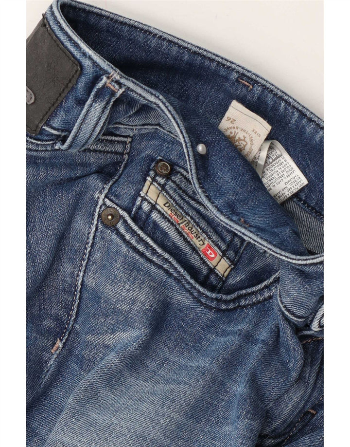 Diesel Womens Flared Jeans W26 L30 Blue Cotton