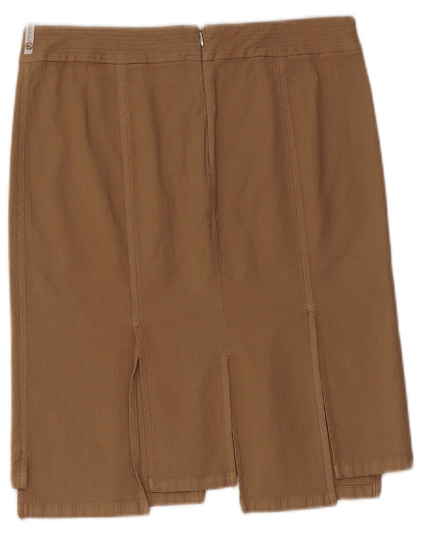 TRUSSARDI Womens Straight Skirt IT 42 Medium W28  Beige Cotton