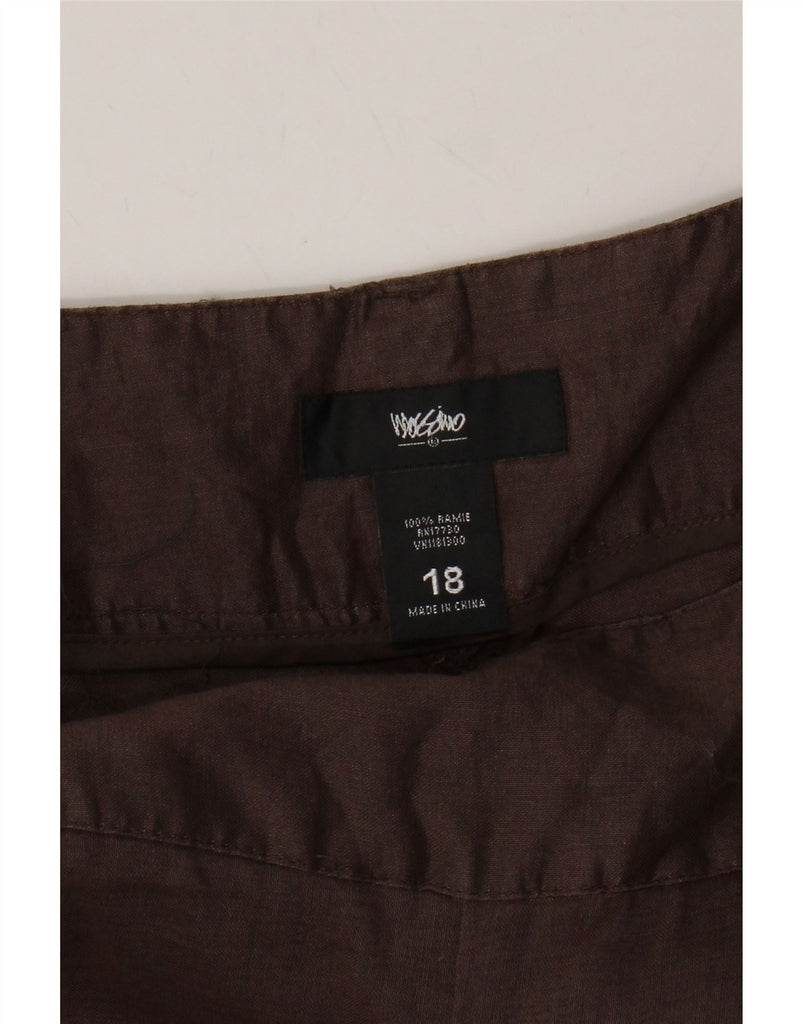 MOSSIMO Womens Bootcut Suit Trousers US 18 2XL W40 L33 Brown Ramie Vintage Mossimo and Second-Hand Mossimo from Messina Hembry 