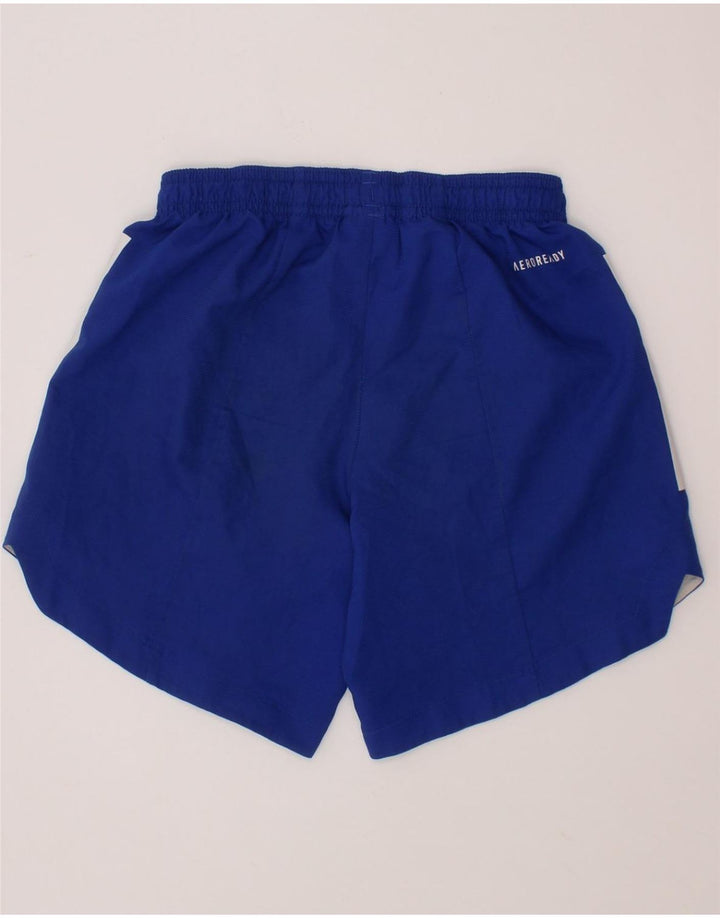 ADIDAS Boys Aeroready Sport Shorts 7-8 Years  Blue Polyester