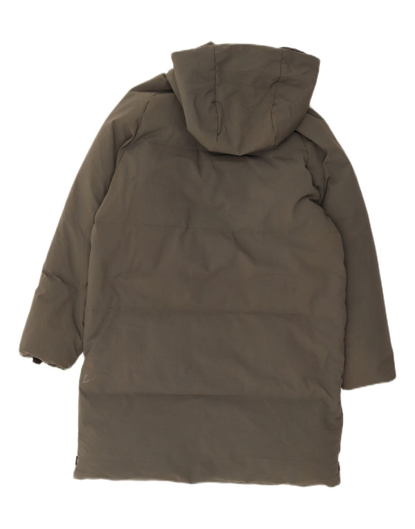 Zara Boys Hooded Padded Coat 13-14 Years Khaki Nylon