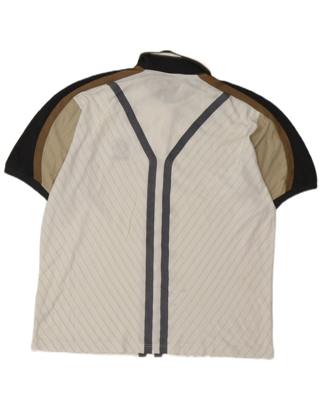 LOTTO Mens Polo Shirt XL White Colourblock Polyester