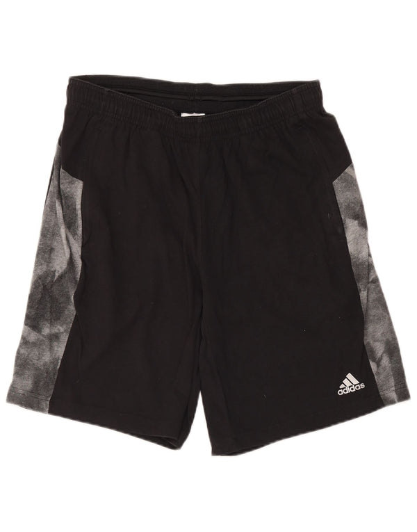 Adidas Mens Climalite Sport Shorts Large Black Colourblock Cotton